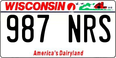 WI license plate 987NRS