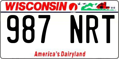 WI license plate 987NRT