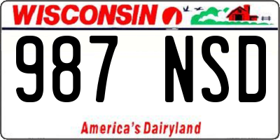 WI license plate 987NSD