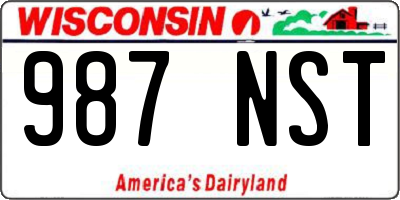 WI license plate 987NST