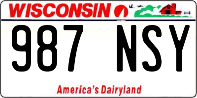 WI license plate 987NSY