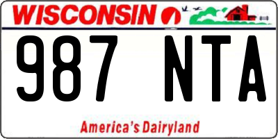 WI license plate 987NTA