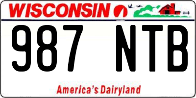 WI license plate 987NTB