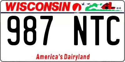 WI license plate 987NTC