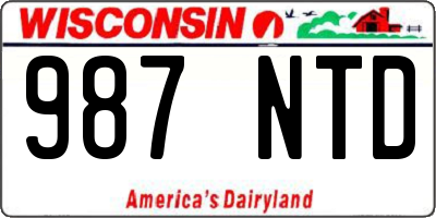 WI license plate 987NTD