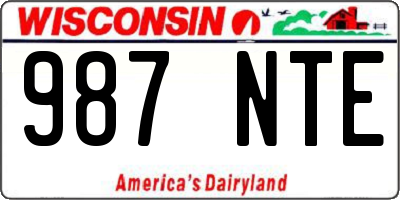 WI license plate 987NTE