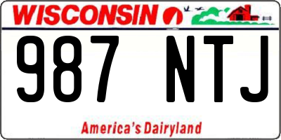 WI license plate 987NTJ
