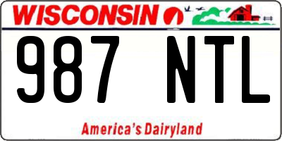WI license plate 987NTL