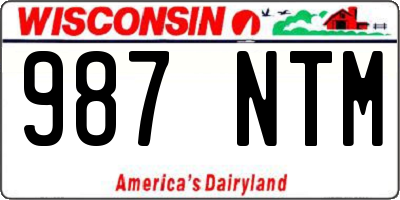 WI license plate 987NTM
