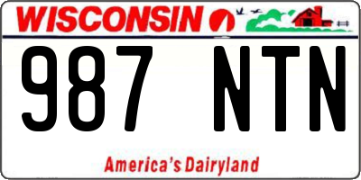 WI license plate 987NTN