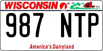 WI license plate 987NTP