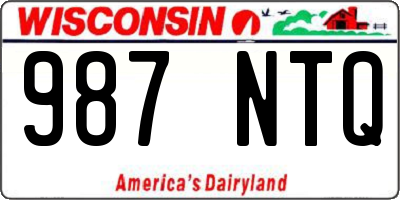 WI license plate 987NTQ
