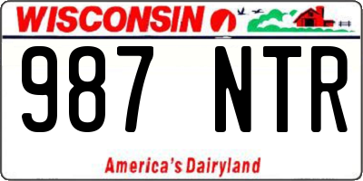 WI license plate 987NTR