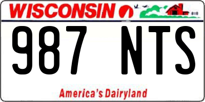 WI license plate 987NTS