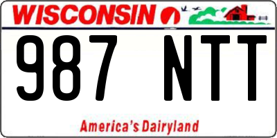 WI license plate 987NTT