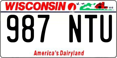 WI license plate 987NTU