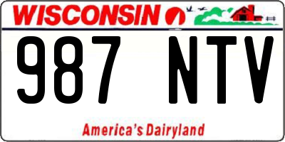 WI license plate 987NTV