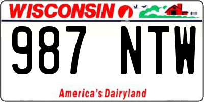 WI license plate 987NTW