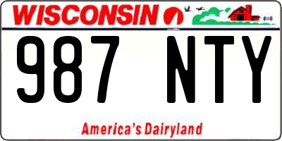 WI license plate 987NTY