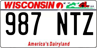 WI license plate 987NTZ