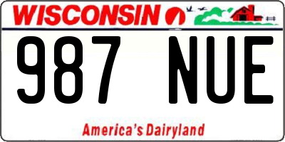 WI license plate 987NUE