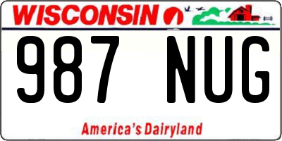 WI license plate 987NUG