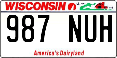 WI license plate 987NUH