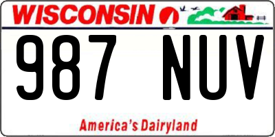 WI license plate 987NUV