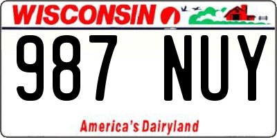 WI license plate 987NUY