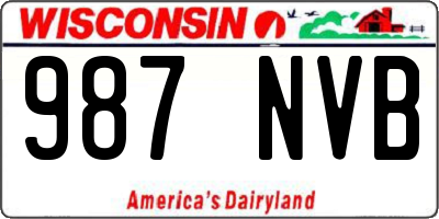 WI license plate 987NVB