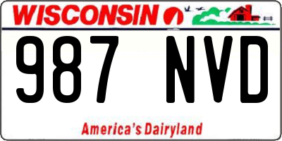 WI license plate 987NVD