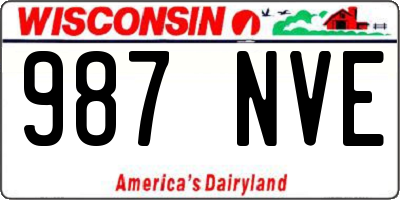 WI license plate 987NVE