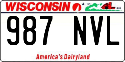 WI license plate 987NVL