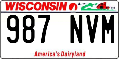 WI license plate 987NVM
