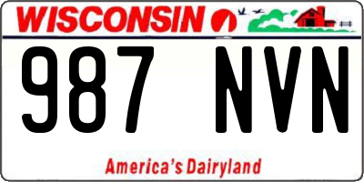 WI license plate 987NVN