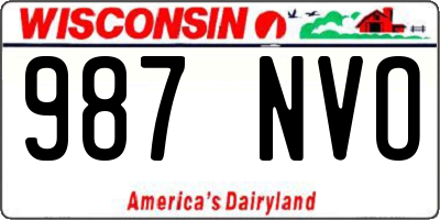 WI license plate 987NVO
