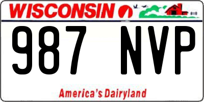 WI license plate 987NVP