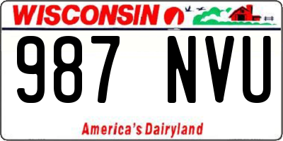 WI license plate 987NVU