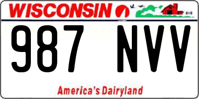 WI license plate 987NVV
