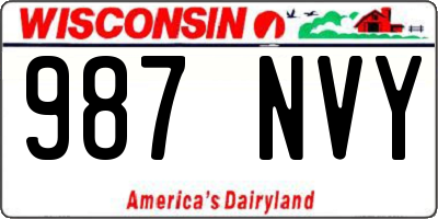 WI license plate 987NVY