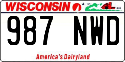 WI license plate 987NWD