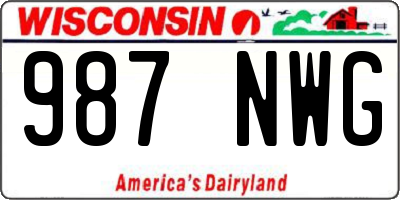 WI license plate 987NWG