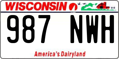 WI license plate 987NWH