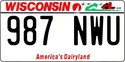 WI license plate 987NWU