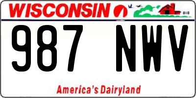 WI license plate 987NWV