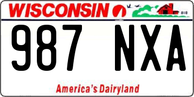 WI license plate 987NXA