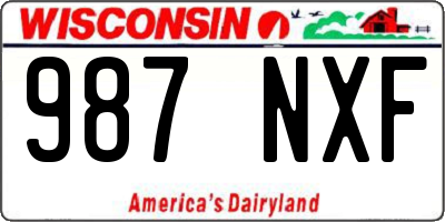 WI license plate 987NXF