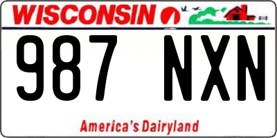 WI license plate 987NXN