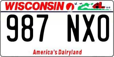 WI license plate 987NXO