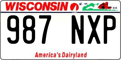 WI license plate 987NXP